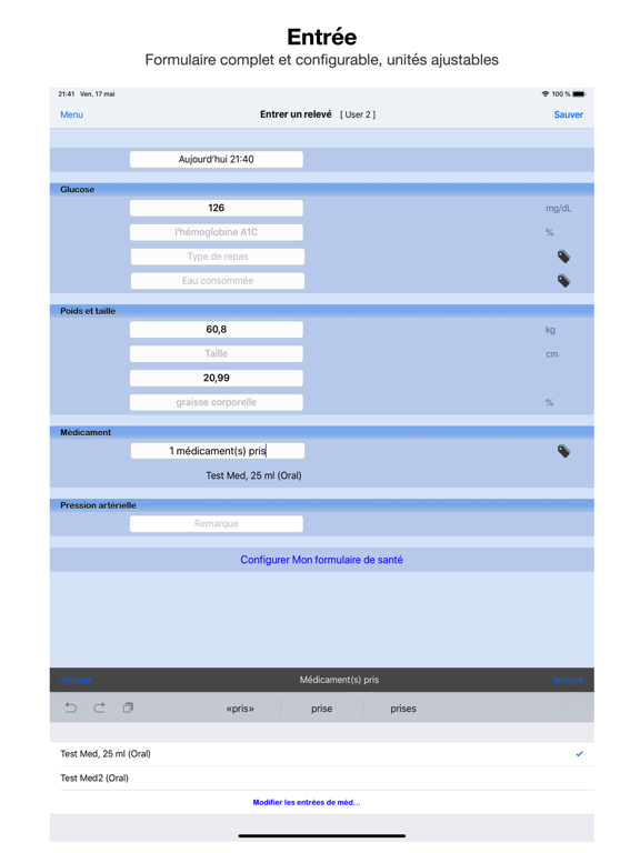 Screenshot #4 pour Glucose Moniteur