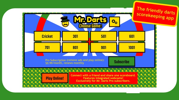Mr. Darts - Cricket/01 Scorer