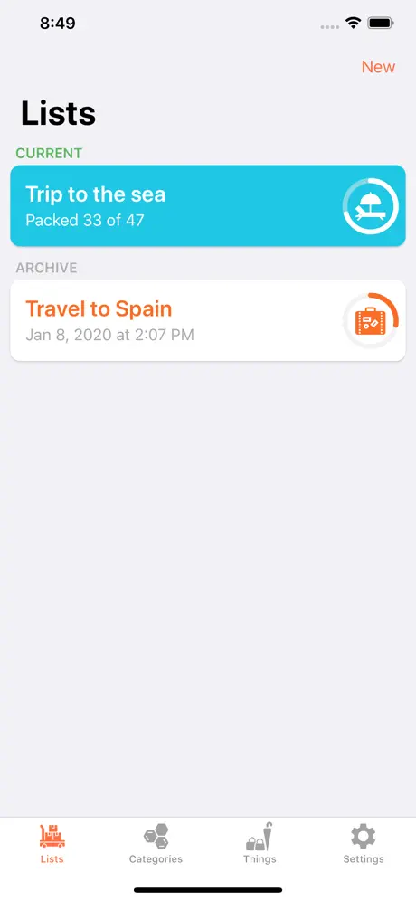 《ToPack》出行收拾行李助手 应用截图