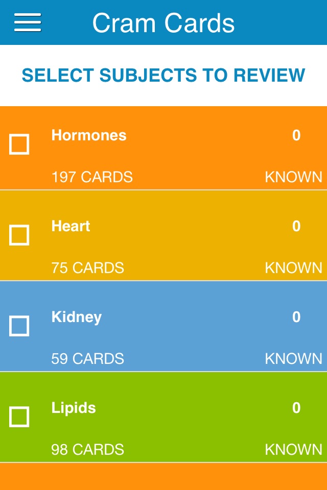 OAT Biology Cram Cards screenshot 2