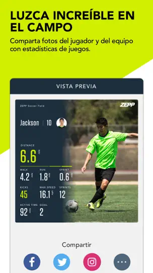 Captura de pantalla de Zepp Play Football en iPhone 5