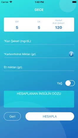 Game screenshot Bolus Hesaplayıcı hack
