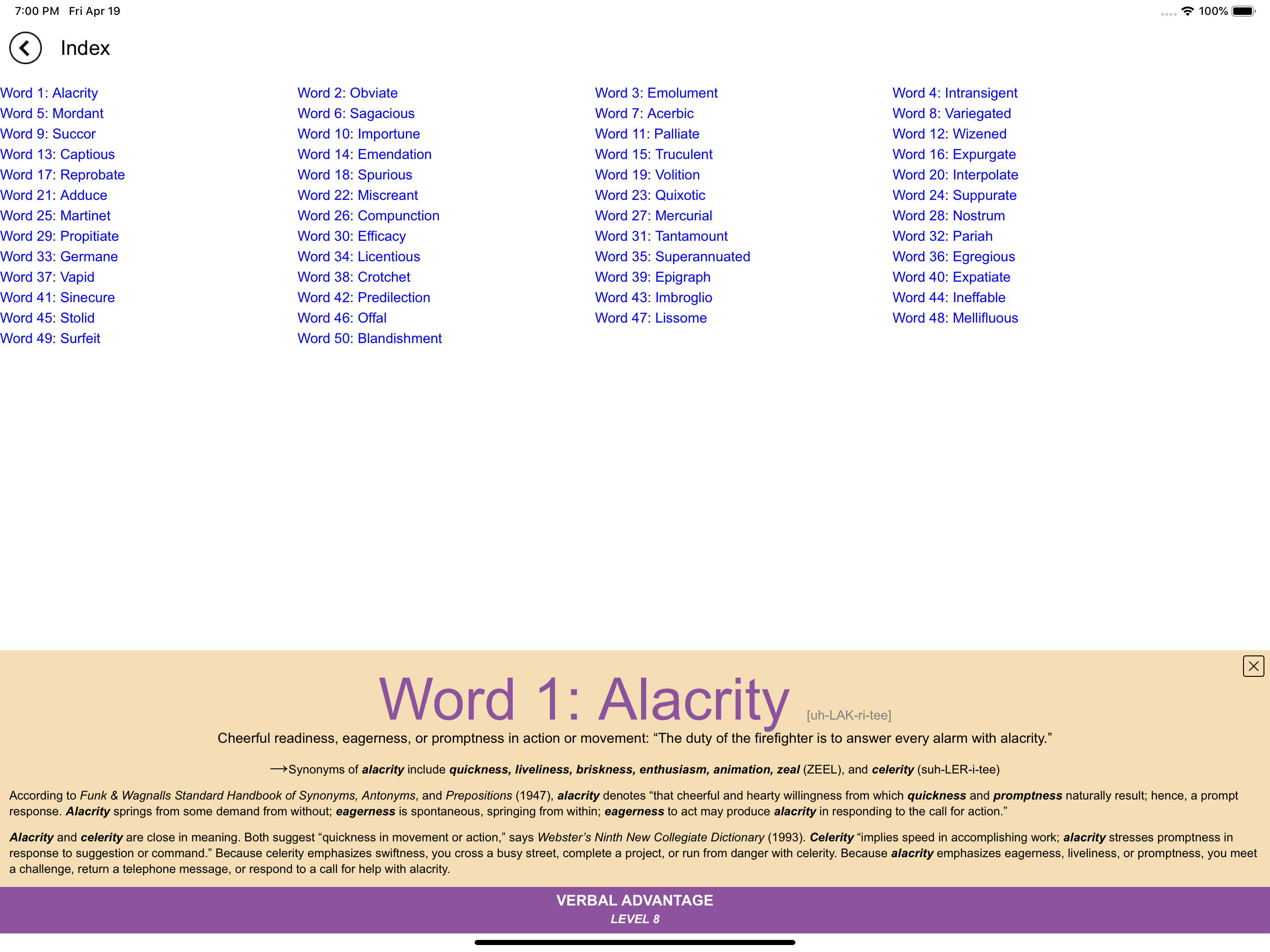 Verbal Advantage - Level 8