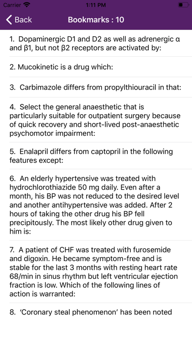 Pharmacology Practice Tests iPhone screenshot 7 - Education app