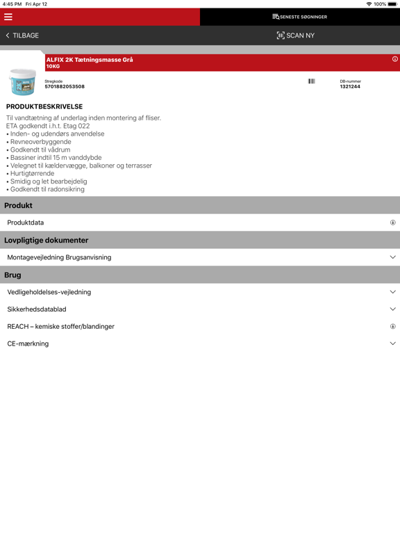 Screenshot #6 pour BYGMA Produktdata