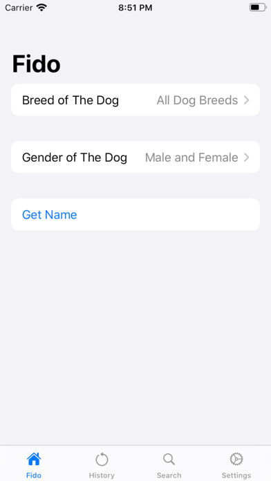 Screenshot #1 pour Fido - Name Your Dog