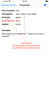 Swiss German Dictionary screenshot