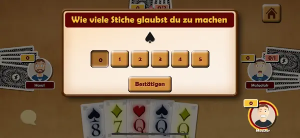 Stiche Raten iPhone Spiel Screenshot 1 – Spiele