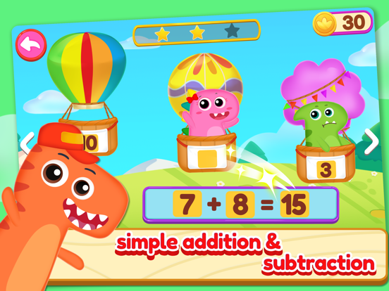 Dino School Kids Math Game +-