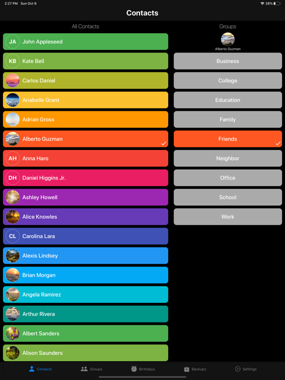Screenshot #4 pour Contacts Backup & Group