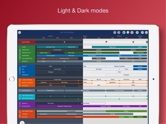 Roadmap - Timeline Plan Chart iPad screenshot 4 - Business app