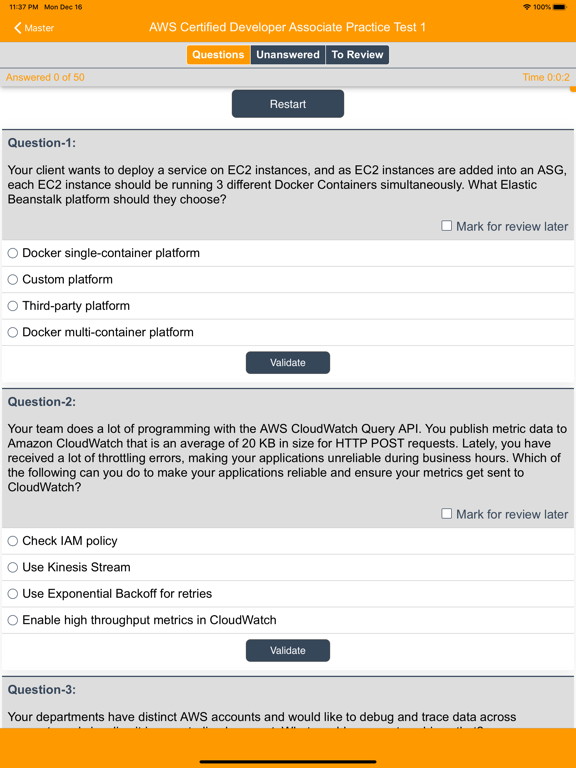 Screenshot #6 pour AWS Cert Practice Tests