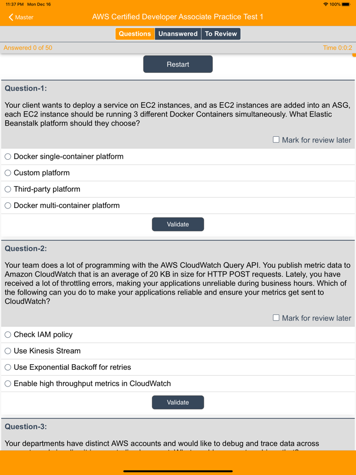 AWS Cert Practice Tests