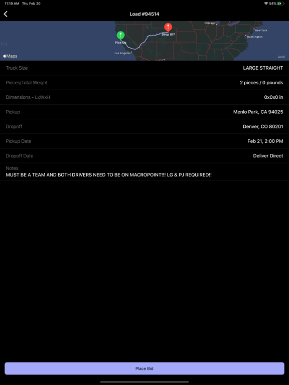 Manamis Driver iPad screenshot 2 - Business app