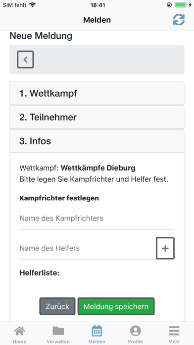 LAPS - Sportgruppenverwaltung Screenshot