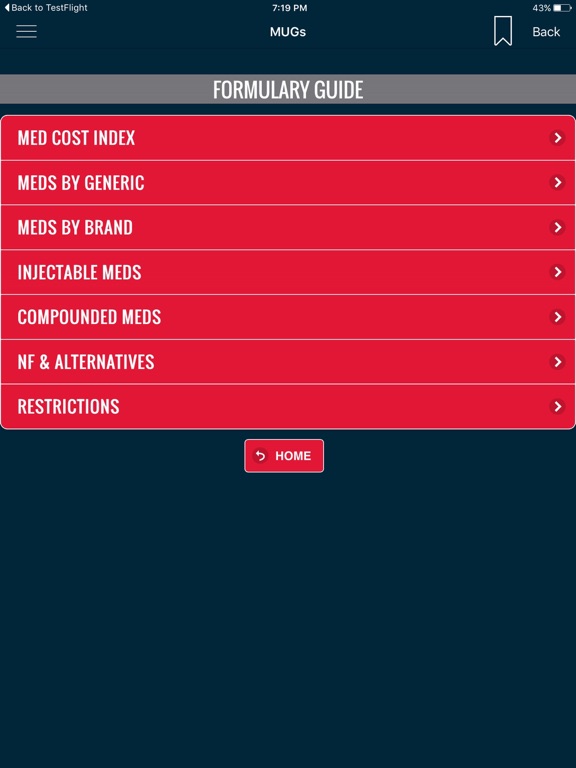 MUGs and Formulary Guide iPad screenshot 1 - Medical app