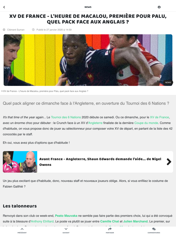Screenshot #5 pour LeRugbynistère