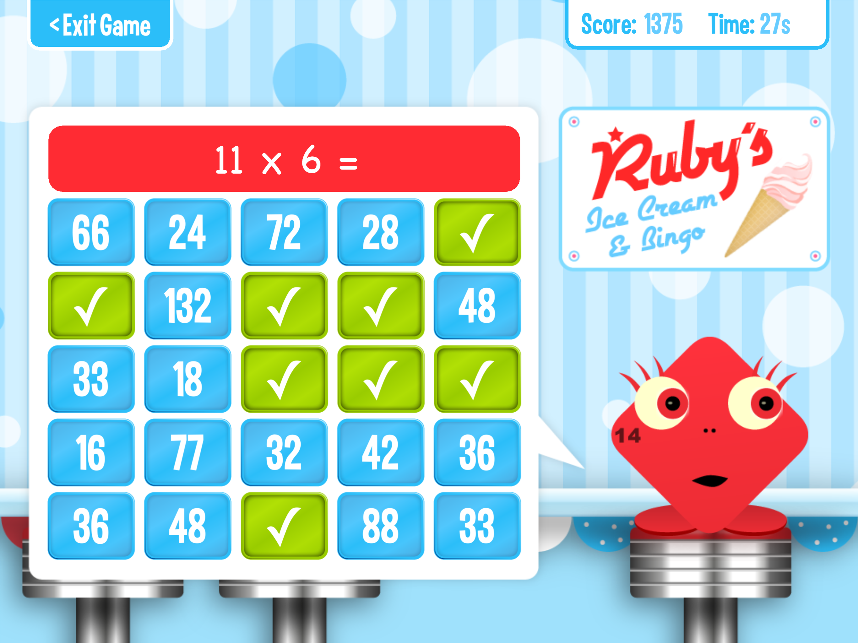Squeebles Maths Bingo