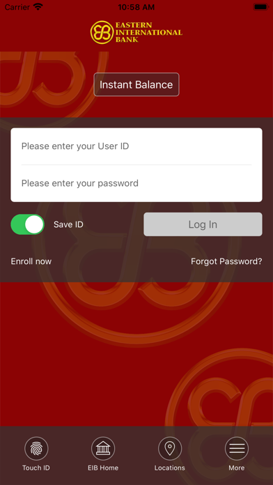 EASTERN INTERNATIONAL BANK Screenshot