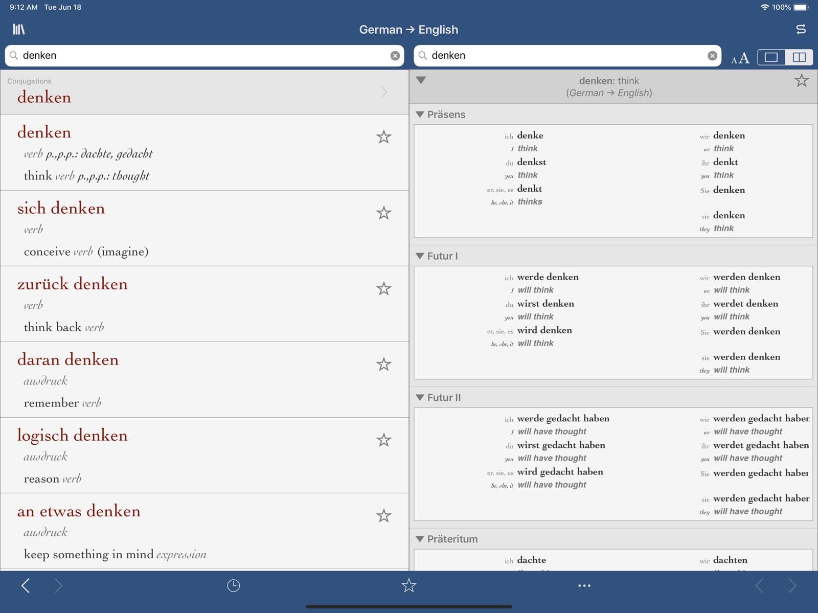 Ultralingua ipad screenshot 2