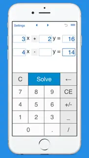 systems of equations solver iphone screenshot 1