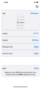 BMR Calculator screenshot #1 for iPhone