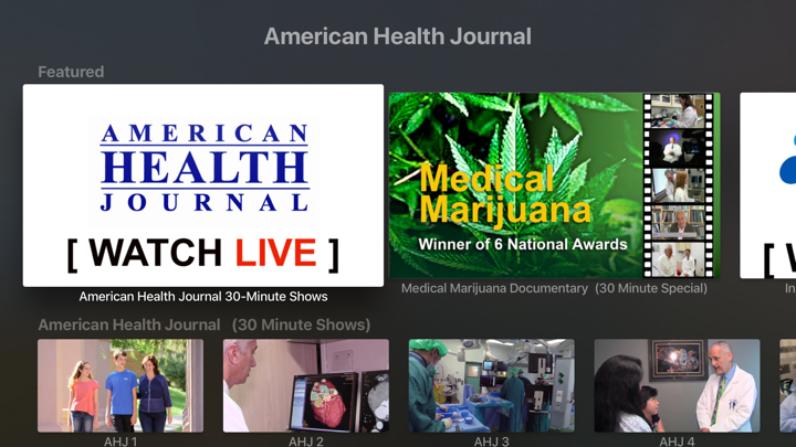Screenshot #1 pour American Health Journal TV