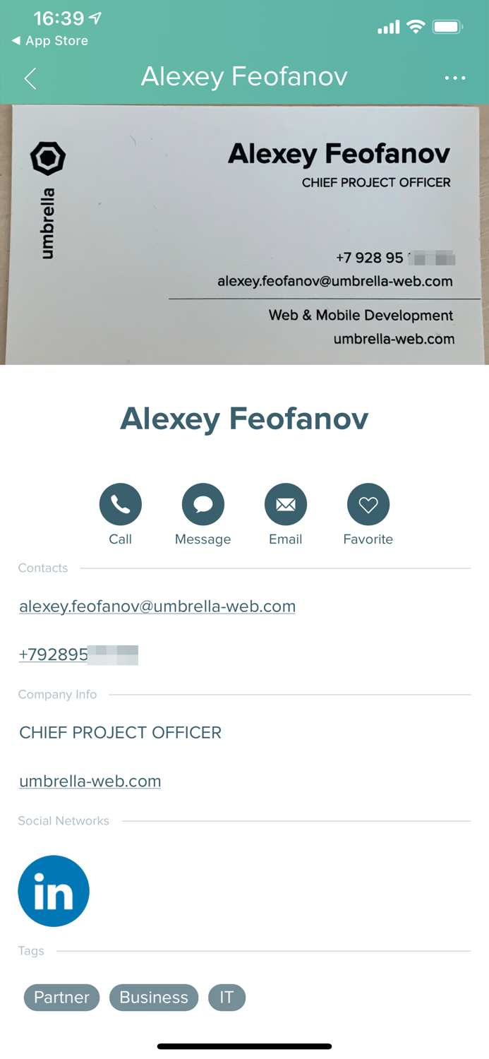 TakeMyCard Scan Business Cards