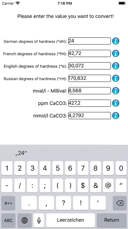 Converter for Water Hardness