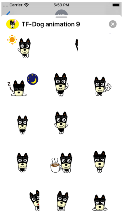 TF-Dog Animation 9 Stickers screenshot 2