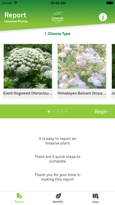 Report Invasive Plants Screenshot