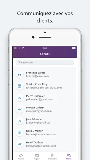 Capture d'écran de PayPal Business sur iPhone 4