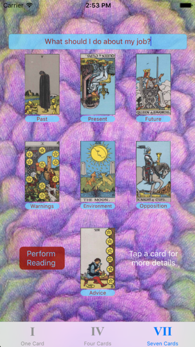 Tarot Card Reader Clear screenshot