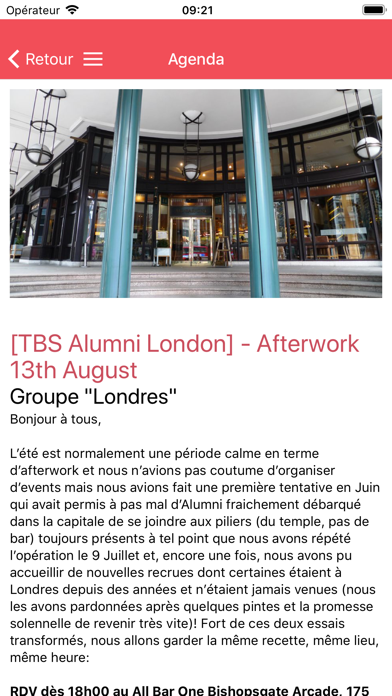 TBS Alumni Screenshot