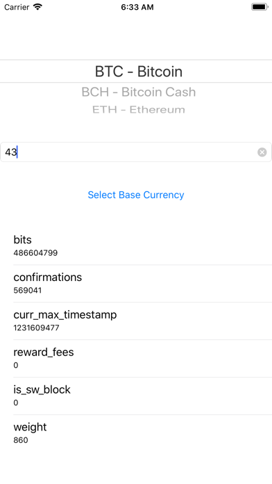 Screenshot #2 pour Cryptocurrency Block Explorer
