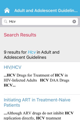 AIDSinfo HIV/AIDS Guidelines screenshot 2