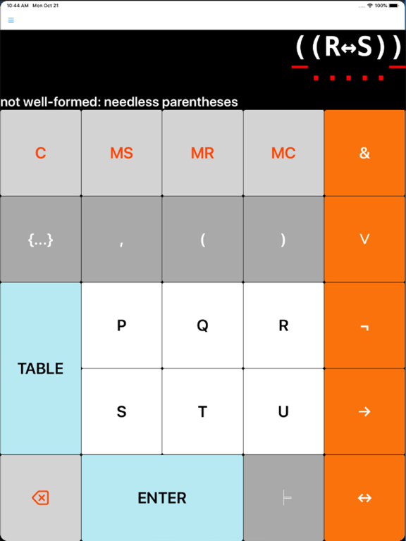 The Logic Calculator iPad screenshot 3 - Utilities app