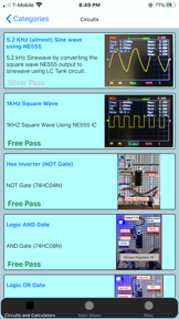 Electronics Circuit Calculator screenshot