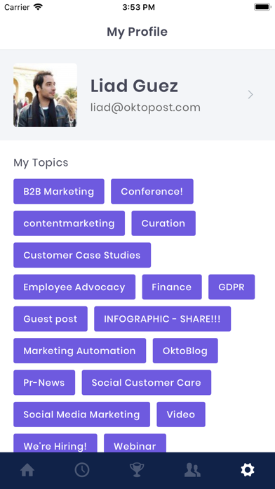Social Advocacy Screenshot