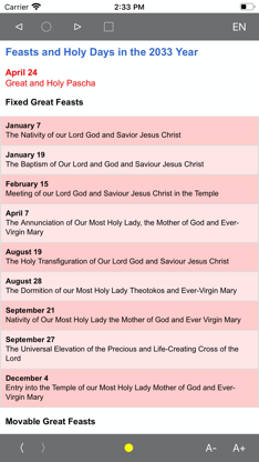 Orthodox Calendar screenshot 3