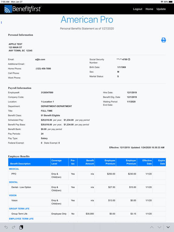 Benefitfirst iPad screenshot 3 - Business app