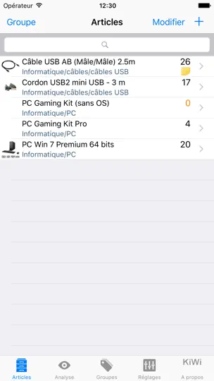 Capture d'écran de Stock Control sur iPhone 1