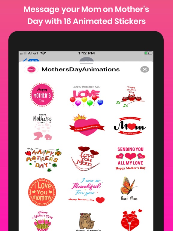 Screenshot #4 pour Mothers Day Animated Stickers