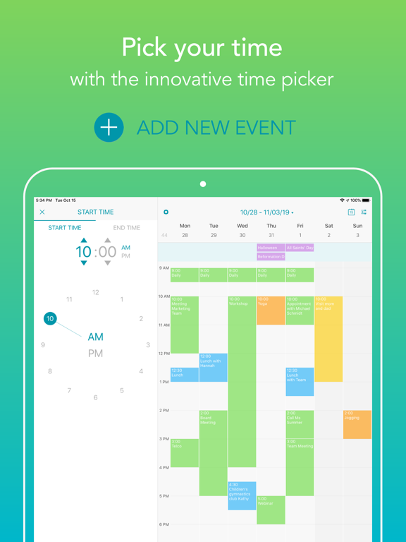 Yaca: Yet another calendar app iPad screenshot 4 - Productivity app