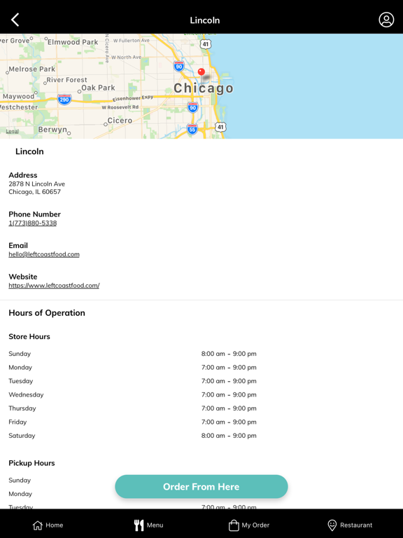 Left Coast Food + Juice iPad screenshot 6 - Food & Drink app