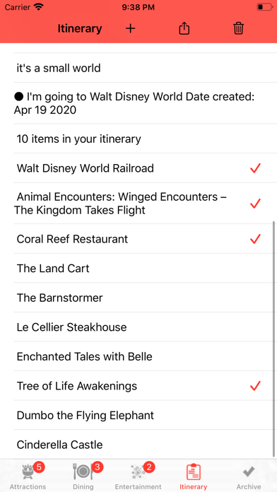 Theme Park Checklist: Bay Lake Screenshot