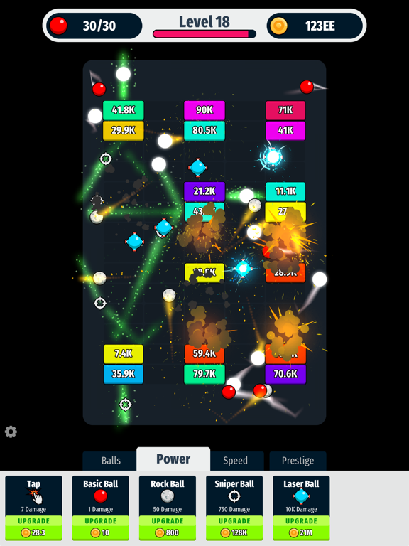 Idle Brick Shooter iPad screenshot 3 - Games app