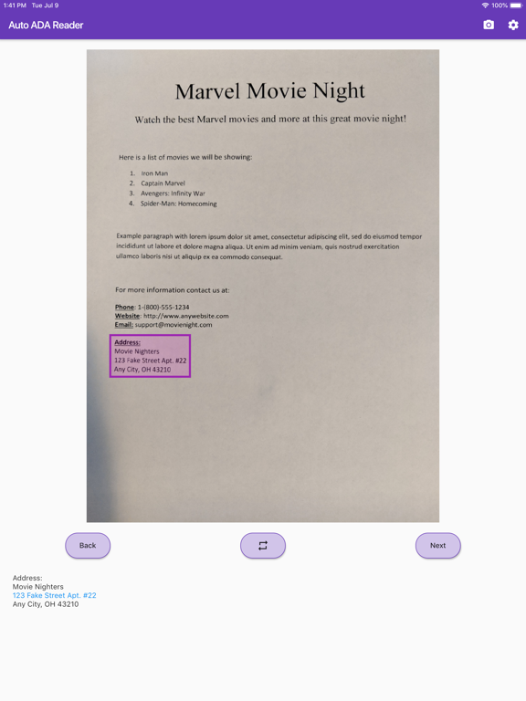Auto ADA Reader iPad screenshot