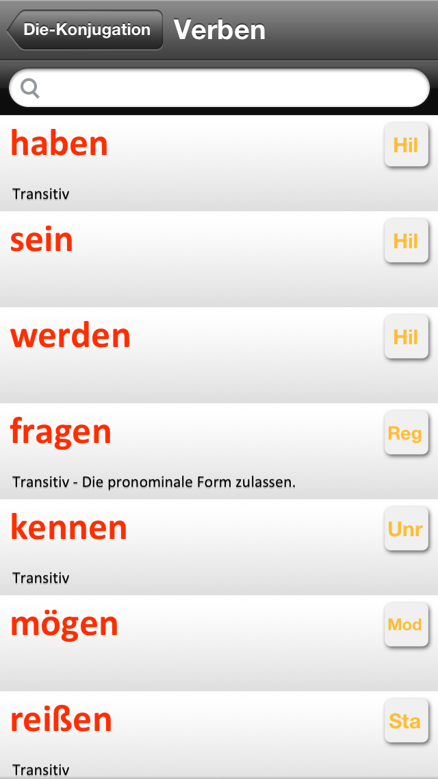 Screenshot #2 pour La conjugaison allemande L'OBS