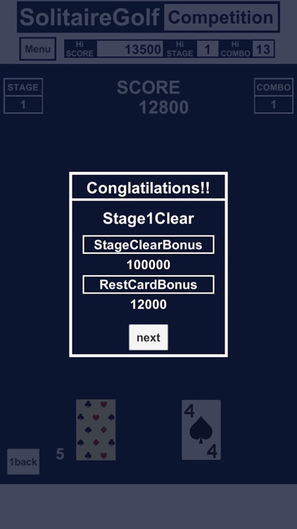 Solitaire Golf Competition